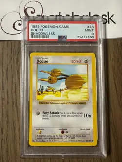 PSA 9 - Pokemon DODUO 48/102 - SHADOWLESS BASE SET - MINT - Image 1