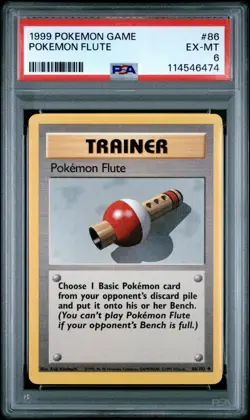 1999 POKEMON GAME #86 POKEMON FLUTE PSA EX-MT 6 - Image 1