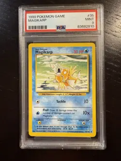 1999 Pokemon Game Magikarp #35 (PSA 9) Base Set Mint - Image 1
