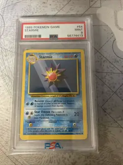 1999 Pokemon Game Starmie #64 PSA 9 Mint - Image 1