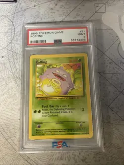1999 Pokemon Game Koffing #51 PSA 9 Mint - Image 1