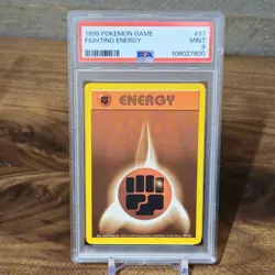 PSA 9 - FIGHTING ENERGY 1999 POKEMON GAME BASE SET #97 - Image 1