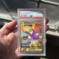 2025 POKEMON DRI EN-DESTINED RIVALS HYPER RARE TEAM ROCKET'S CROBAT EX PSA 10 - Image 1