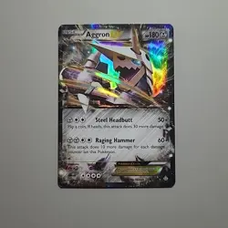 Pokemon TCG Aggron EX 93/160 XY Primal Clash Holo Ultra Rare MP - Image 1