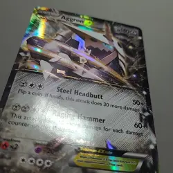 Pokemon TCG Aggron EX 93/160 XY Primal Clash Holo Ultra Rare MP - Image 3