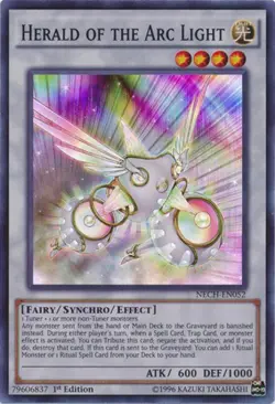 Yugioh! LP Herald of the Arc Light - NECH-EN052 - Super Rare - 1st Edition Light - Image 1