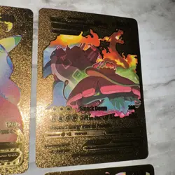 Rare Rainbow Gold Charizard GX Card 150/147 Pikachu 44/185 Blastoise Pokemon - Image 3