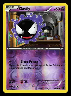 Gastly 58/162 Reverse Holo BREAKthrough Pokemon Card - Image 1