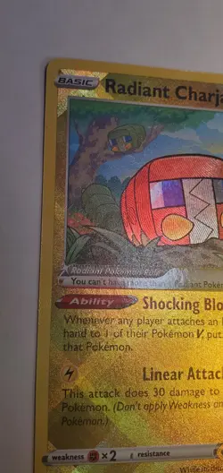 HOLOGRAPHIC Radiant Charjabug 051/159 Crown Zenith Pokemon Card Rare - Image 5