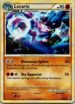 Lucario 14/95 Call Of Legends Cracked Ice Holo Pokemon Card MP - Image 1