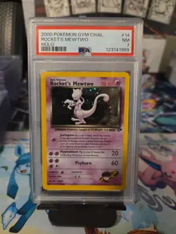 Pokemon TCG Rockets Mewtwo Gym Challenge Holo Card 14/132 PSA 7 - Image 1