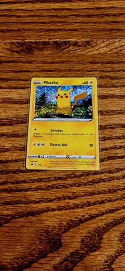 Pokemon X McDonald’s Pikachu Common Basic Holo Shiny TCG Card 7/15 2022 Promo - Image 1
