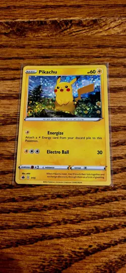 Pokemon X McDonald’s Pikachu Common Basic Holo Shiny TCG Card 7/15 2022 Promo - Image 3