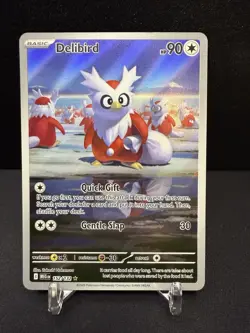 Pokemon TCG Delibird 152/132 Illustration Rare Full Art Mega Evolution Card - NM - Image 1