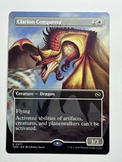 Clarion Conqueror (Borderless) Tarkir: Dragonstorm 377 Regular MTG Card LP-NM - Image 1