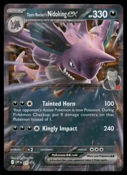 Team Rocket's Nidoking ex - 217 SVP SV: Scarlet & Violet Promo Cards Holo NM - Image 1