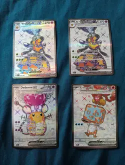 Lot of Pokemon TCG - (4) Full Art EX Holo Cards - Image 1