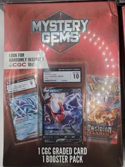 Lot of 4 Pokemon Mystery Gems Box 1 CGC Graded Card & 1 Booster Pack 2025 - Image 4