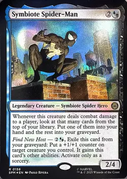 Symbiote Spider-Man Foil R Marvel's Spider-Man 156 NM - Image 1