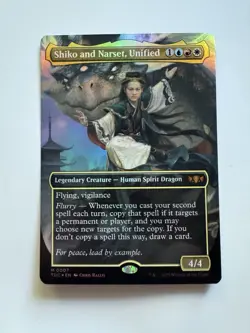 MTG ** FOIL ** Shiko and Narset, Unified (Borderless) - Tarkir: Dragonstorm - Image 1