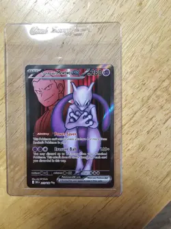 Team Rocket's Mewtwo ex 213/182 Single Raw Card Destined Rivals Pokemon. - Image 1