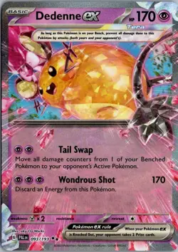 2023 Scarlet & Violet - Paldea Evolved Dedenne ex Double Rare #93 - Image 1