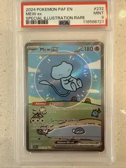 2024 Pokemon Paldean Fates Bubble Mew EX #232 Special Illustration Rare PSA 9 - Image 1