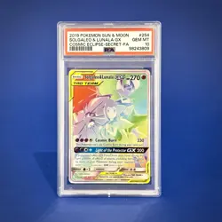 Solgaleo & Lunala GX 254/236 Tag Team PSA 10 Pokemon TCG Sun&Moon Cosmic Eclipse - Image 1