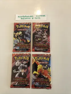 Pokemon TCG Sealed Destined Rivals 4 Booster Packs - FULL ART SET - Image 1