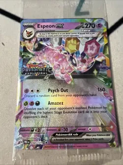 Pokemon Espeon ex 034/131 Stamped Sealed Promo Prismatic Evolutions Surprise Box - Image 1