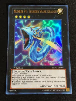 Yugioh Number 91 : Thunder Spark Dragon REDU-EN098 1st ULTRA (LP) - Image 1