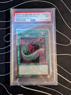Yu-Gi-Oh! TCG Harpie's Feather Duster Maximum Gold MAGO-EN042 1st Edition PSA 9 - Image 1