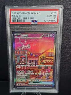Mew ex SAR 205/165 sv2a Pokemon Card 151 PSA Gem Mint 10 - Image 1
