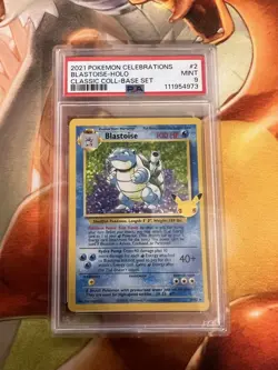 Blastoise 2/102 Celebrations Classic PSA Graded 9 Pokemon Trading Card Game - Image 1
