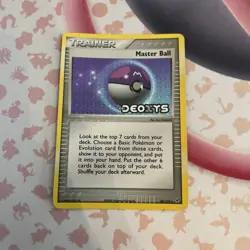 POKEMON EX DEOXYS MASTER BALL TRAINER REVERSE HOLO CARD 88/107 (LP) - Image 1
