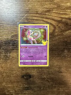 Mew Holo 11/25 Celebrations Pokemon TCG Single Card ENGLISH NM - Image 1