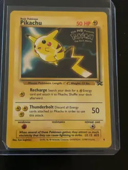 Pokemon Pikachu Promo Card #4 kids WB presents Pokemon the First Movie - Image 1