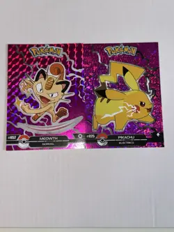 Meowth Dark Black #052 Prizm Holo & Pikachu Electrico Peruvian Pokemon Cards X2 - Image 1