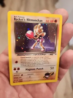 Pokemon TCG Rockets Hitmonchan Holo Rare Card 11/132 - Image 1