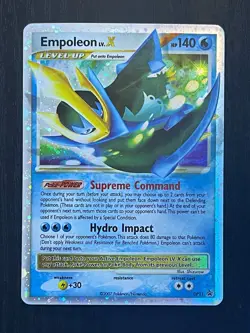 2007 Empoleon Pokemon Card LV.X DP11 Black Star Promo Holo Ultra Rare - Image 1