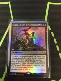 MTG Magic The Gathering Over My Dead Bodies Foil List Zombie Enchantment - Image 1