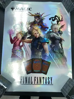 FINAL FANTASY x MTG Holographic Store Promo Posters | 18"x24" | Good Condition - Image 1