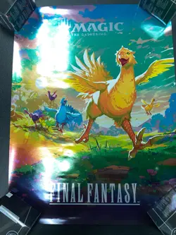 FINAL FANTASY x MTG Holographic Store Promo Posters | 18"x24" | Good Condition - Image 4