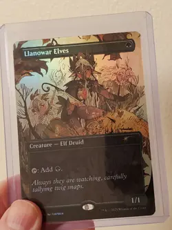 Llanowar Elves FOIL MTG Secret Lair Encyclopedia Of Magic Fresh! - Image 1