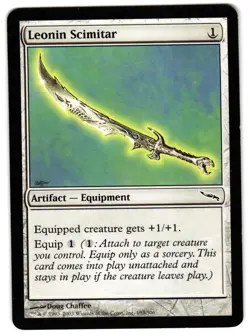 Magic_the_gathering Mirrodin Leonin Scimitar #193 2003,MTG,LP Common - Image 1