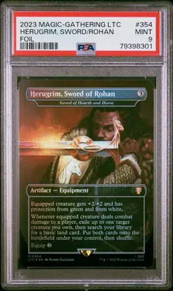 MTG - Herugrim, Sword of Rohan (Sword of Hearth and Home) FOIL PSA 9 - Image 1