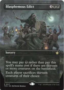 Blasphemous Edict (Borderless) R Foundations 317 NM MTG - Image 1