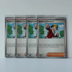 4x Ethan's Adventure 165/182 x4 - Destined Rivals - Pokemon TCG - Playset - Image 1