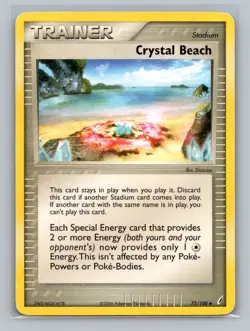 Pokemon TCG Crystal Beach 75/100 Crystal Guardians Normal MP - Image 1