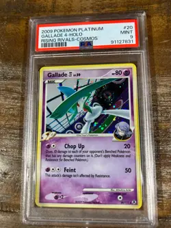POKEMON 2009 Platinum Rising Rivals Cosmos GALLADE 4 Holo #20 PSA 9 Mint RARE - Image 1